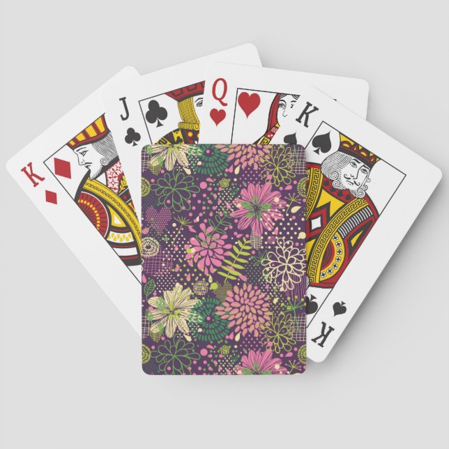 Bright pattern playing cards (Back)