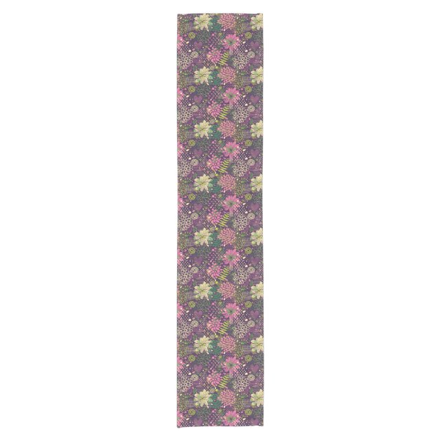 Bright pattern short table runner (Front)