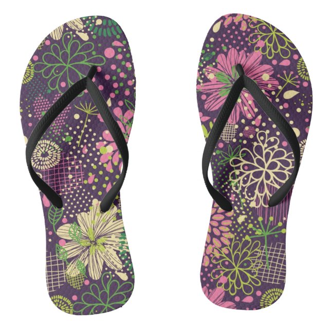 Bright pattern thongs (Footbed)