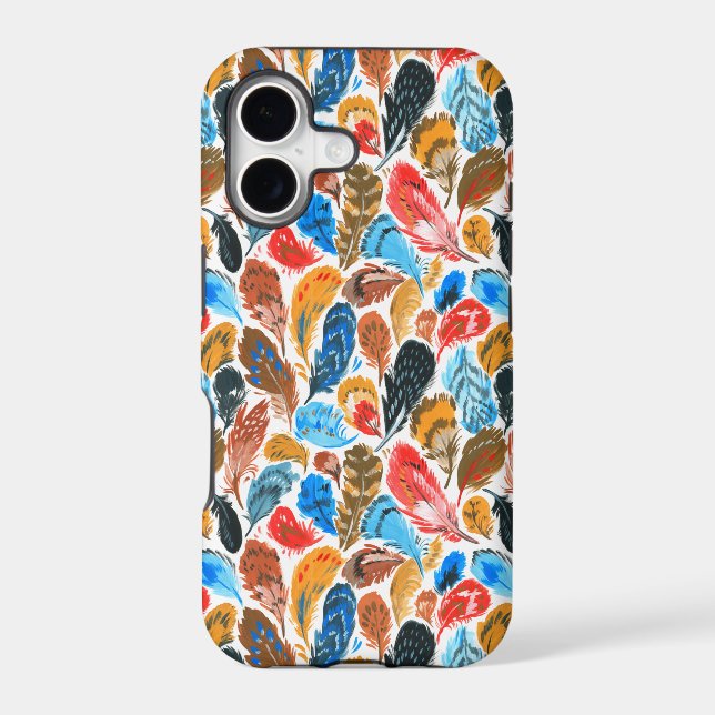 Bright pattern with bird feathers (Back)