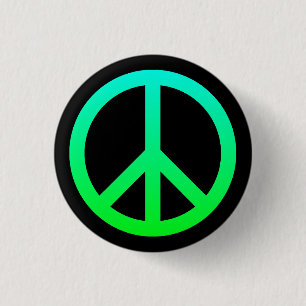 Bright Peace Symbol Button