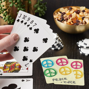 Bright Peace Symbols 1960s Inspired Playing Cards