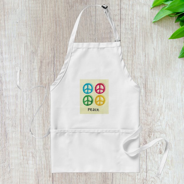 Bright Peace Symbols 1960s Inspired Standard Apron (Creator Uploaded)
