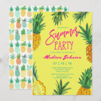 Bright Pineapple Summer Birthday Party