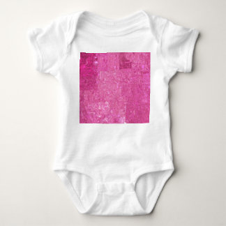 Bright Pink Abstract Mosaic Gloss Baby Bodysuit