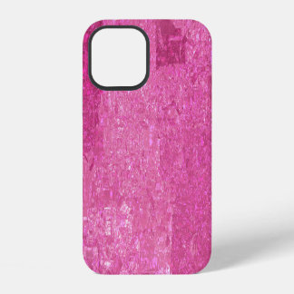 Bright Pink Abstract Mosaic Gloss iPhone 12 Case