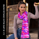 Bright Pink and Blue Camouflage Chiffon Scarf<br><div class="desc">Bright Pink and Blue Camouflage Chiffon Scarf. Fun for every camo lover. Personalise this template with your image and edit it as you like.</div>