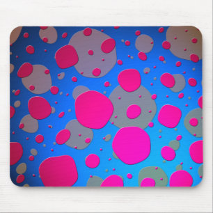 Bright Pink and Blue Modern Art Mouse Pad