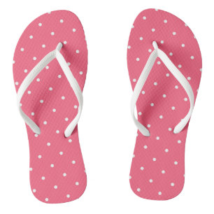 Bright Pink and white dots Thongs