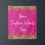 Bright Pink Backdrop Birthday Party Photo Booth Tapestry<br><div class="desc">custom back drop for her,  personalised twinkle 15th 18th 20th,  glitter anniversary sweet 16 16th,  personalised 30th 21st 25th 35th,  bridal shower hen do night,  bach trip woman daughter graduation,  girl wife prop bachelorette sparkle,  quinceanera 40th 50th 60th 70th,  bride sparkly vow renewal graduate,  high school college gold white</div>