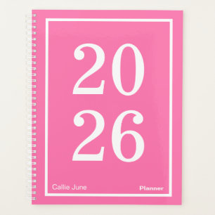 Bright Pink Big Year Large Planner