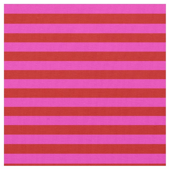 Bright pink, bright red stipe, stripes fabric (Close Up)