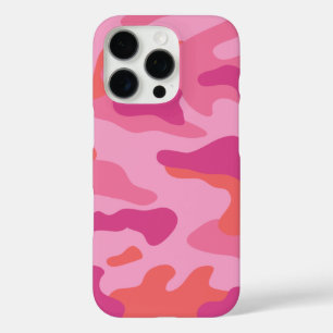 Bright Pink Camo Pattern iPhone 16 Pro Case