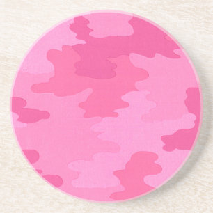 Bright Pink Camouflage Coaster