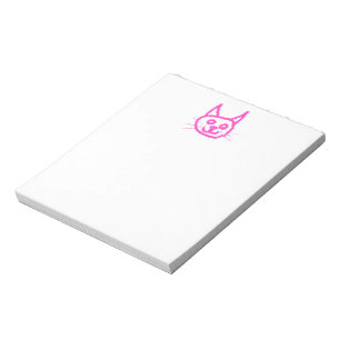 Bright Pink Cat Notepad