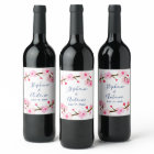 Bright Pink Cherry Blossom Watercolor Wedding