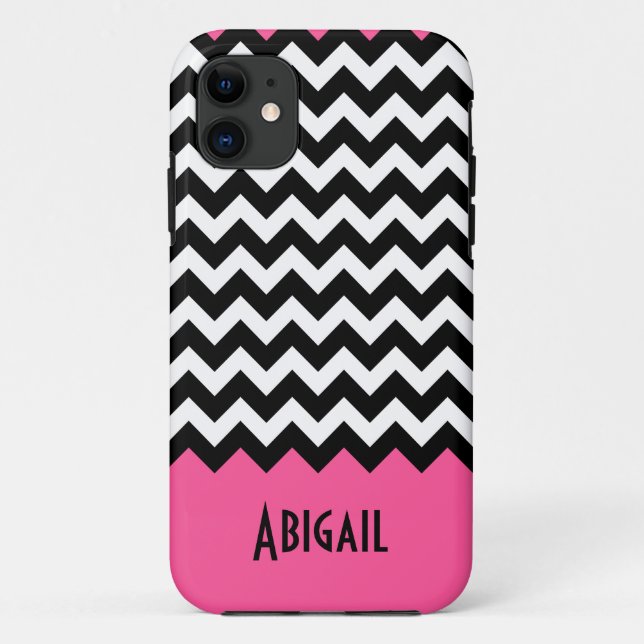 Bright Pink Chevron iPhone 5 Case (Back)