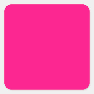 Bright Pink Classic Coloured Square Sticker