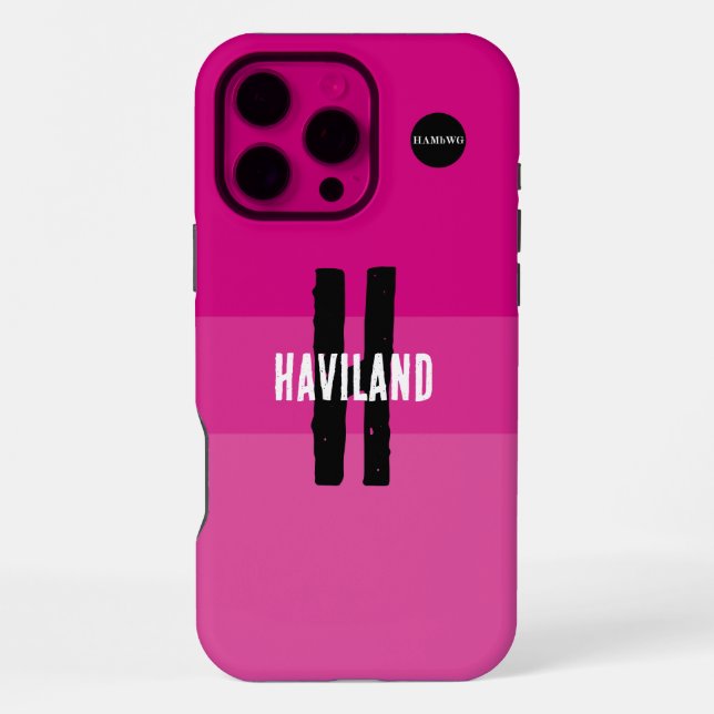 Bright Pink Custom Cell Phone Case HAMbWG (Back)
