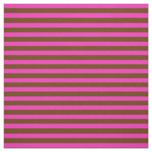 Bright pink, dark gold stipe, stripes fabric