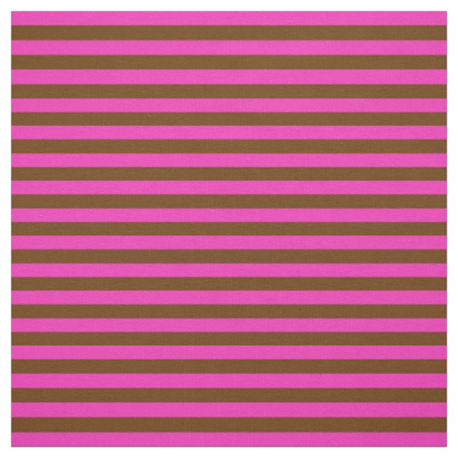 Bright pink, dark gold stipe, stripes fabric (Swatch)