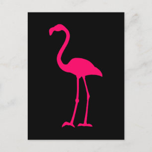 Bright Pink Flamingo Postcard
