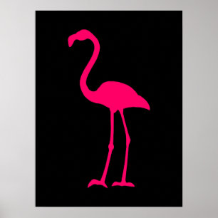 Bright Pink Flamingo Poster