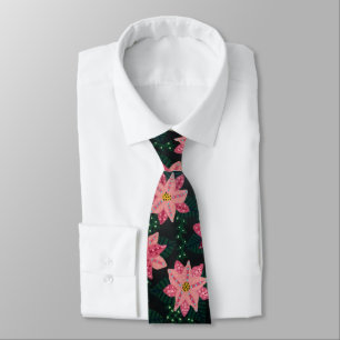 Bright Pink Floral Bouquet Tie