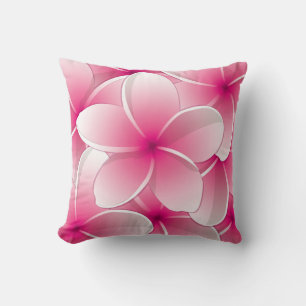 Bright Pink Floral Reversible Decorative Pillow