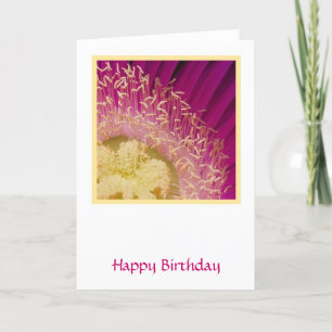 Bright Pink Flower Birthday Card