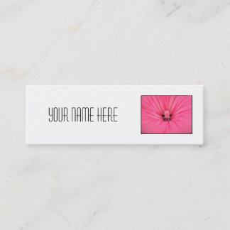 Bright Pink Flower. Mini Business Card