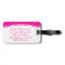 Bright pink flower polka dots named luggage tag