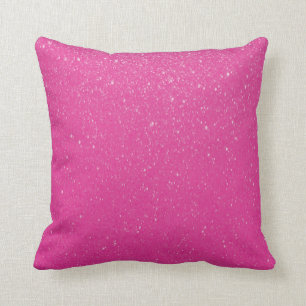 Bright Pink Glittery Print Cushion