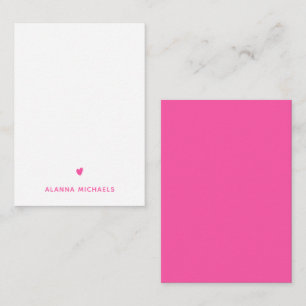 Bright Pink Heart and Name Card