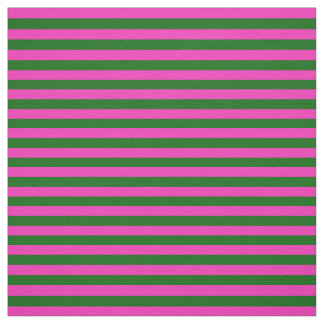 Bright pink, Island green stipe, stripes Fabric