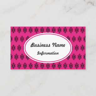 Bright Pink Lace Business Card