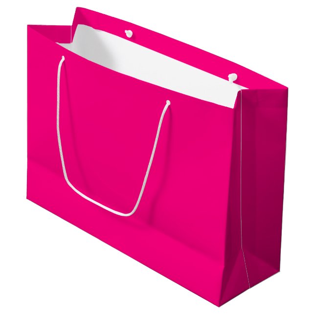 Bright Pink Large Gift Bag (Front Angled)