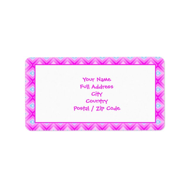 Bright Pink Large Return Address Labels (Front)