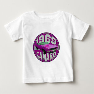 Bright Pink Line 1969 Camaro Baby T-Shirt