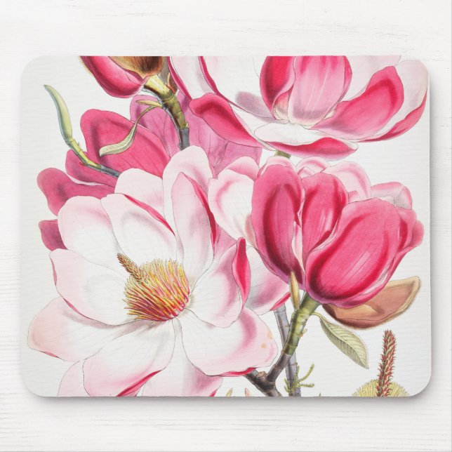 Bright Pink Magnolia Mouse Pad (Front)