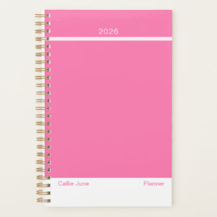 Bright Pink Minimalist Planner