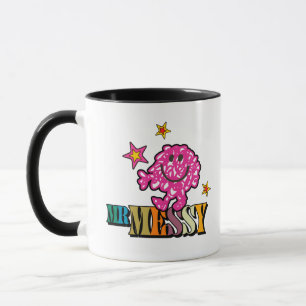Bright Pink Mr. Messy   Sparkling Stars Mug