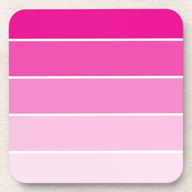 Bright Pink Paint Samples Coaster (Front)