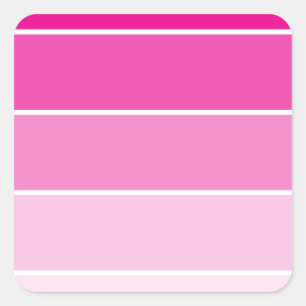Bright Pink Paint Samples Square Sticker