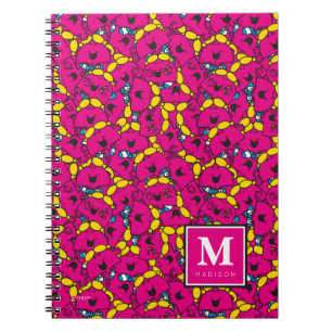 Bright Pink Pattern   Add Your Name Notebook