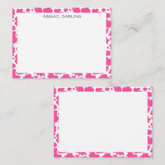 Bright Pink Pattern Modern Card