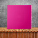 Bright Pink Plain Solid Colour Ceramic Tile<br><div class="desc">Introducing our Bright Pink Plain Solid Colour Ceramic Tile, a vibrant and lively addition to any space. With its bold pink hue, this tile adds a pop of colour and personality to your kitchen, bathroom, or any other area. Crafted from high-quality ceramic, it offers durability and easy maintenance, making it...</div>