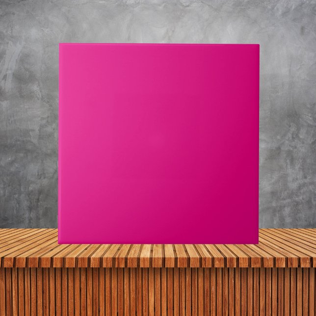  Bright Pink Plain Solid Colour Ceramic Tile (Creator Uploaded)