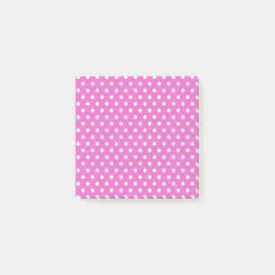 Bright pink Polka Dots Post-it Notes