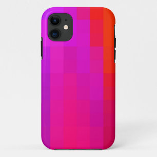 Bright Pink Purple & Orange Mosaic Pattern iPhone 11 Case